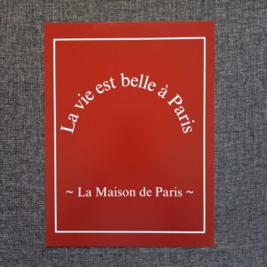 Affiche sur tasseaux - La vie est belle