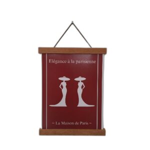 Affiche sur tasseaux - Élegance à la parisienne