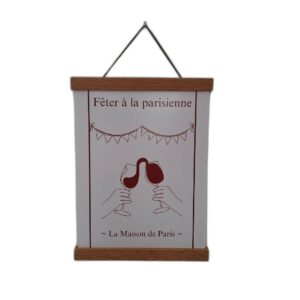 Affiche sur tasseaux - Fêter à la parisienne