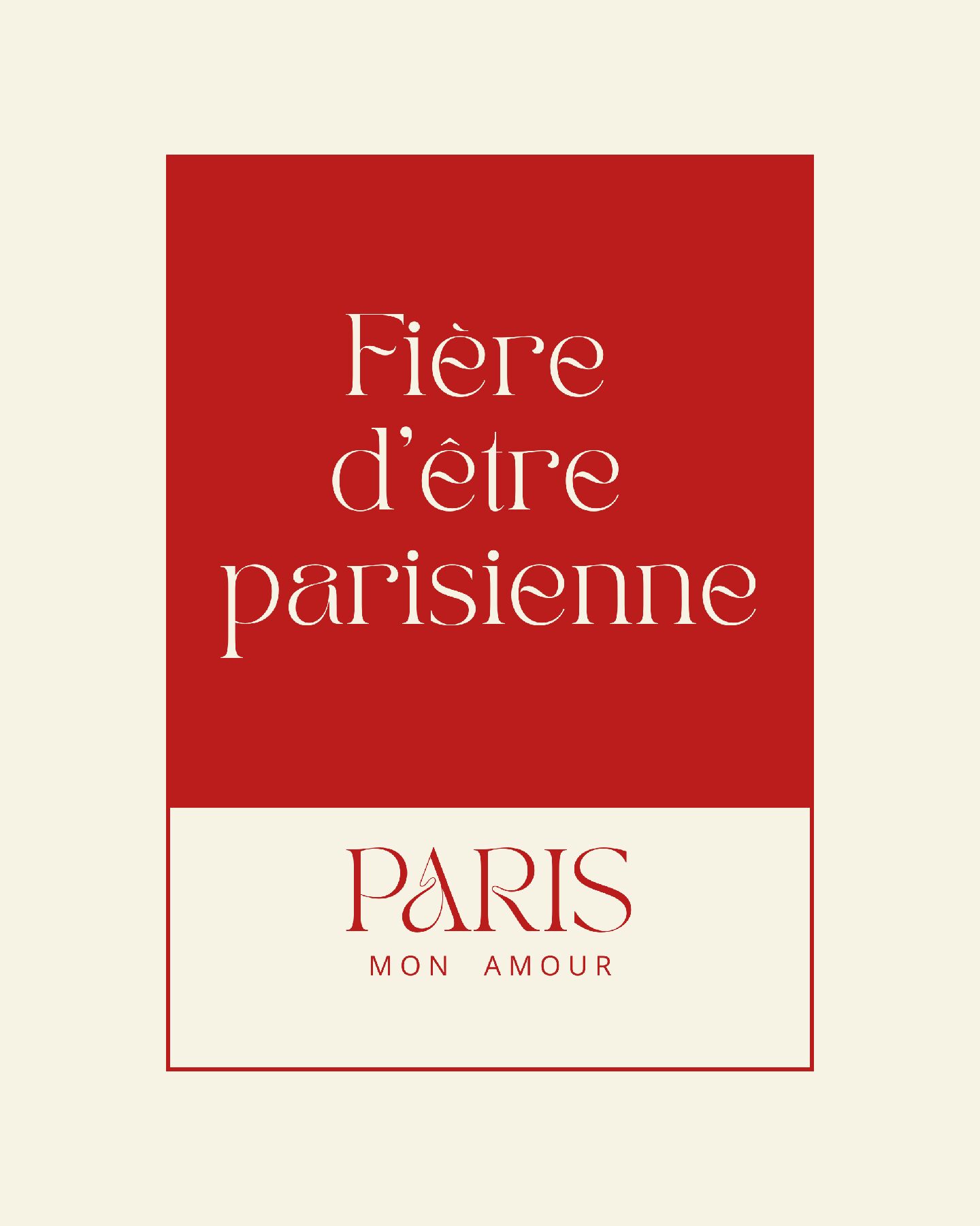 Illustration Collection Paris mon amour - Fière d'être parisienne