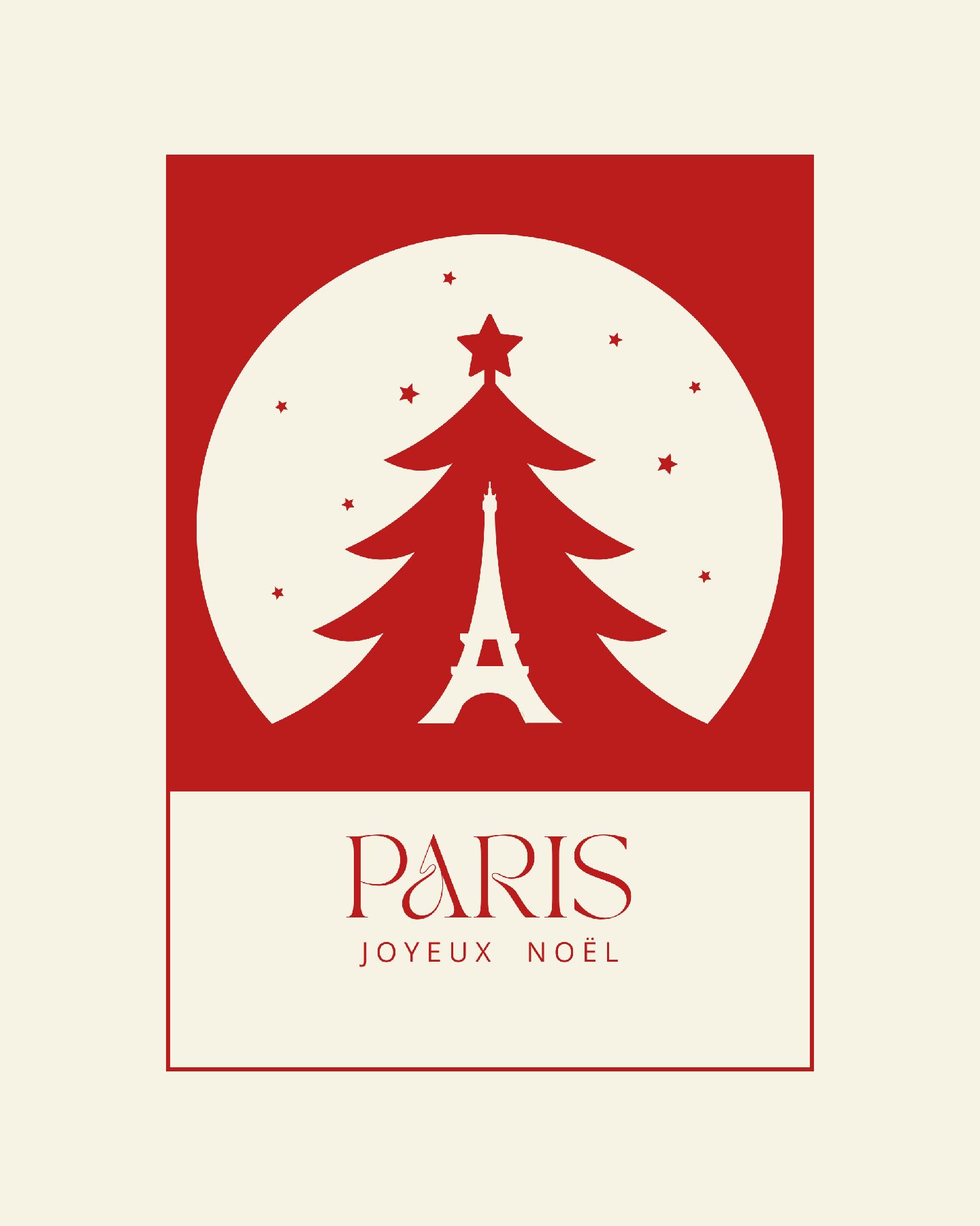 Illustration Collection Paris Joyeux Noël - Sapin