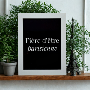 Illustration Fière d'être parisienne - Noir