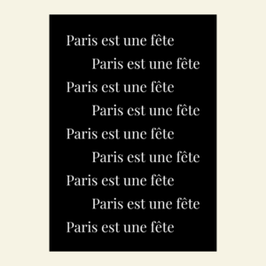 Carte Paris est une fête