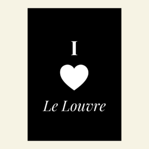 Carte I love Le Louvre
