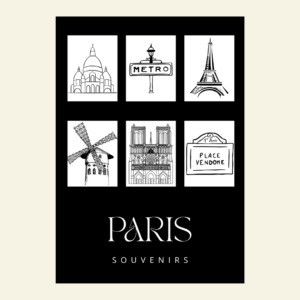 Carte Paris Souvenirs Monuments