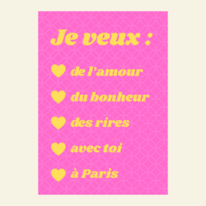 Carte Je veux