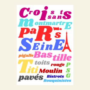 Carte Paris en couleurs